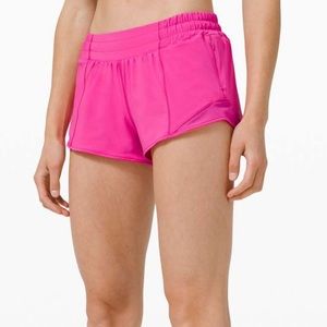 Lululemon Sonic Pink Hotty Hot Shorts 2.5” Size 4